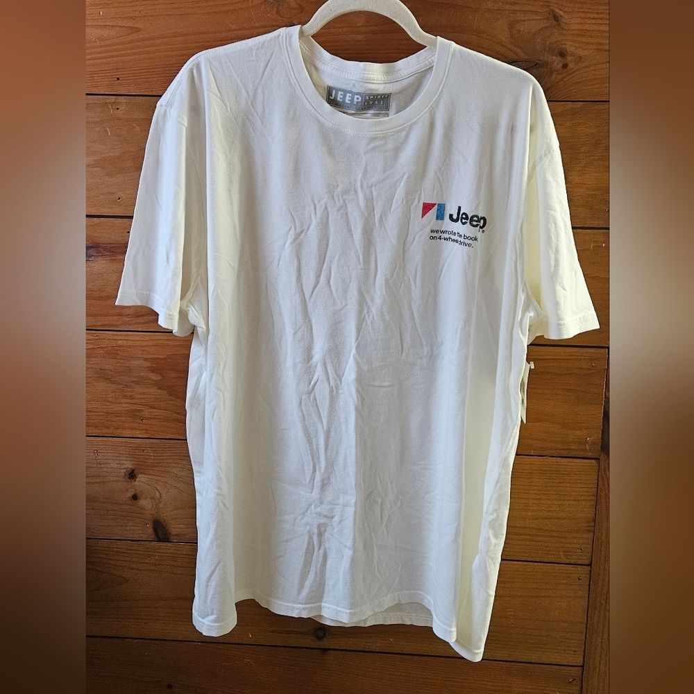 Jeep Off-White Short Sleeve Men's Tee